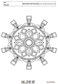 Mandala boyama sayfaları